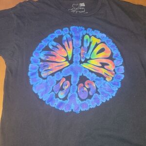 Woodstock 1969 Tie-Dye Peace Sign T-Shirt – “3 Days of Peace & Music” Retro